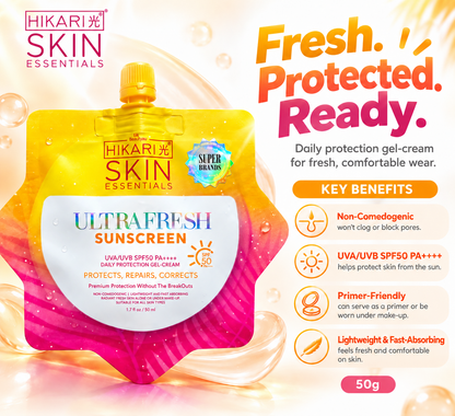 Hikari Skin Essentials - Ultra Fresh Sunscreen SPF50 PA++++  (50g)