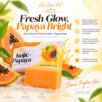 Her Choice PH - Kojic Papaya Whitening Soap (80g)