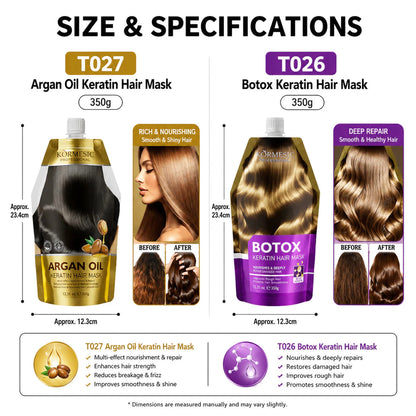 Kormesic - Argan Oil &  Botox Keratin Hair Mask Set (2x350g)