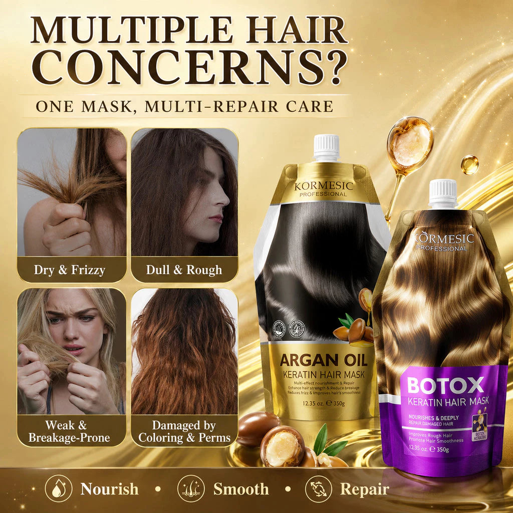Kormesic - Argan Oil &  Botox Keratin Hair Mask Set (2x350g)