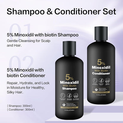 Kormesic - 5% Minoxidil Biotin Shampoo & Conditioner Set