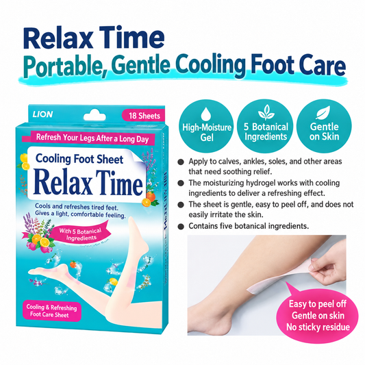 Lion - Leg and Foot Cooling Gel Patch (6 patches)