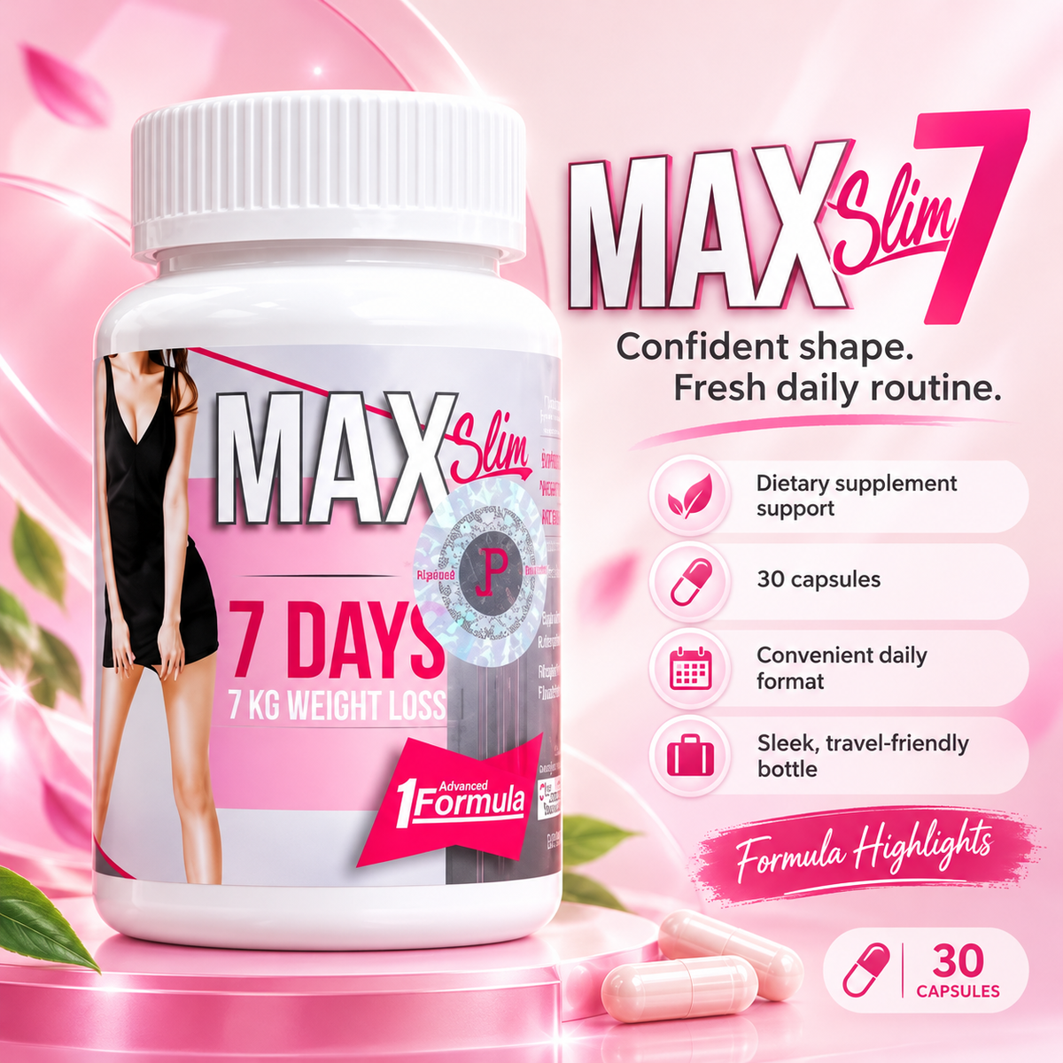 Max - Slim 7 Dietary Supplement Capsules (30Capsules)