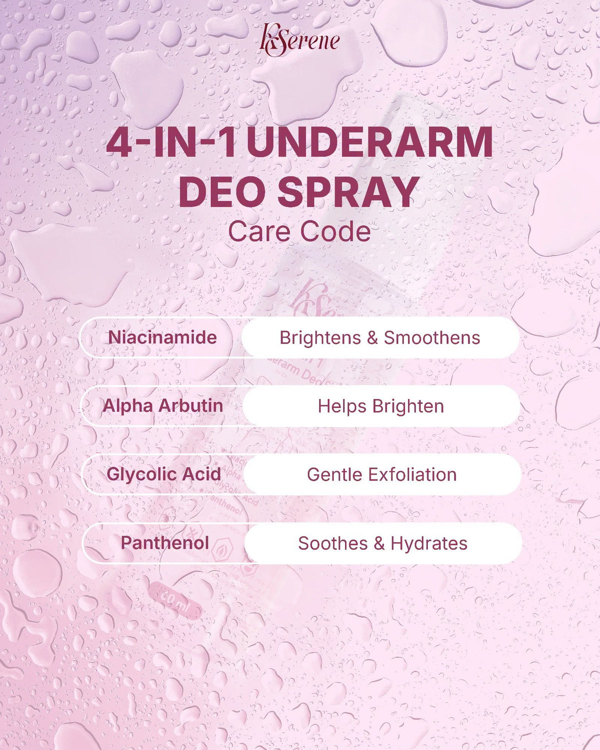KSerene - 4in1  Underarm Deo Spray (60ml)