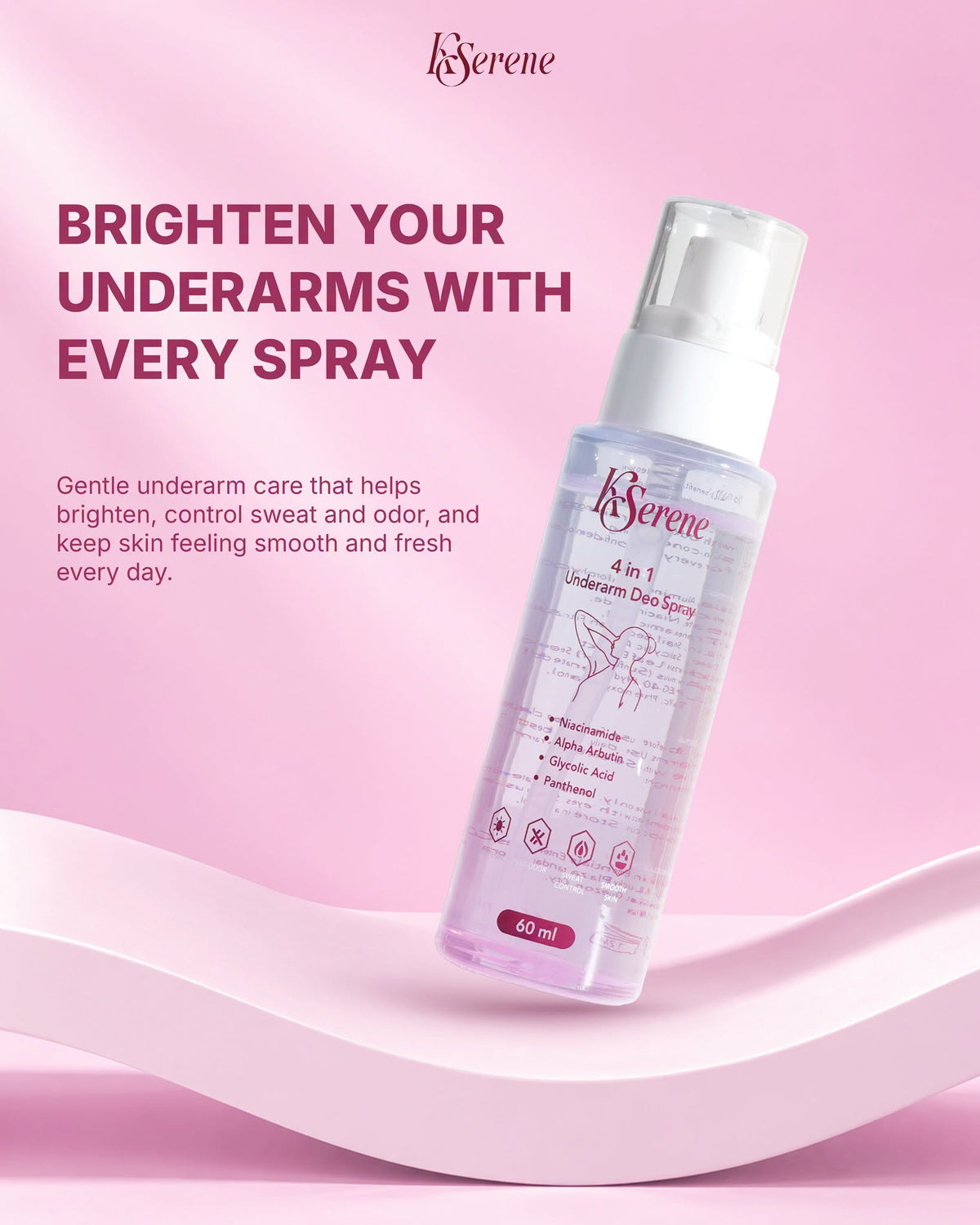 KSerene - 4in1  Underarm Deo Spray (60ml)