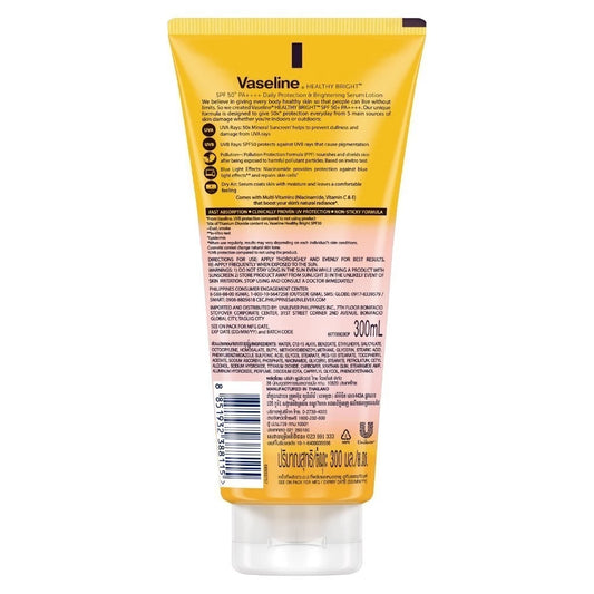 Vaseline - Healthy Bright SPF50+ PA++++ Daily Protection & Brightening Serum Lotion (300ml)